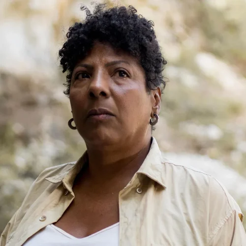 Rejane Farias, protagonista do filme e atrz de Marte Um.